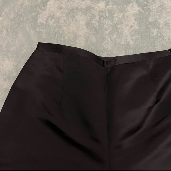 Isabel Ardee Pants Black Satin Straight Leg - Picture 3 of 7